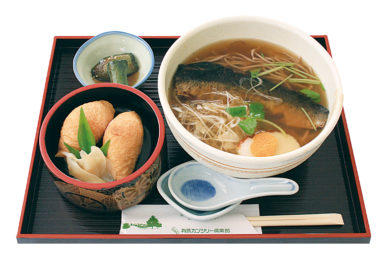 北陸富山のにしんそば定食