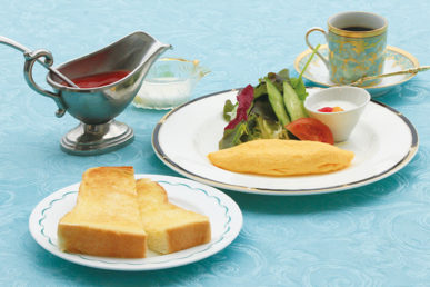 朝ごはん （オムレツ + トースト）セット※コーヒーor 紅茶